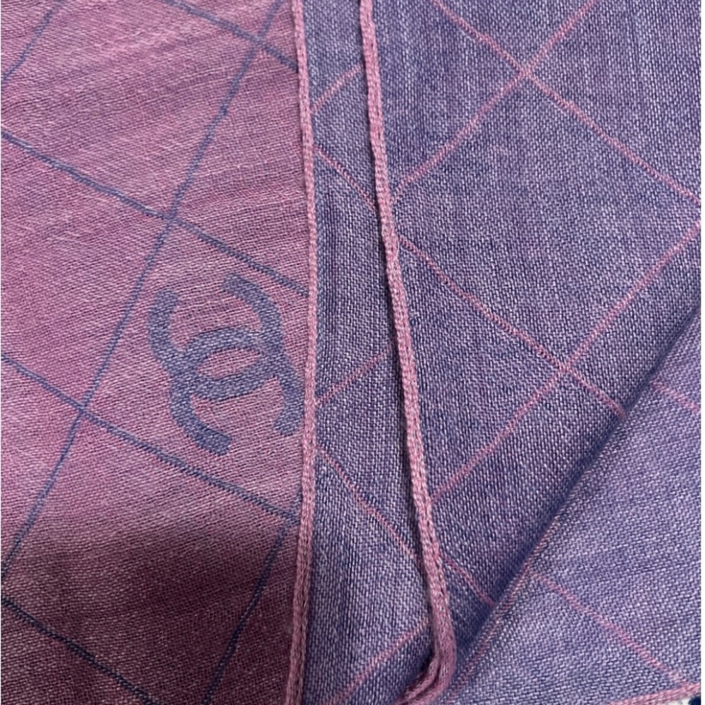 CHANEL Purple and Light blue 
CASHMERE SCARF
